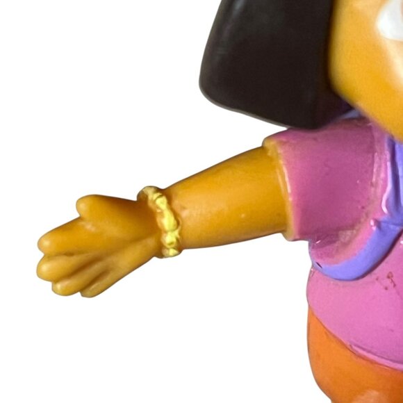 Dora The Explorer Character Wearing Backpack 2.7” Figure Nickelodeon Toy On Base - Picture 4 of 6